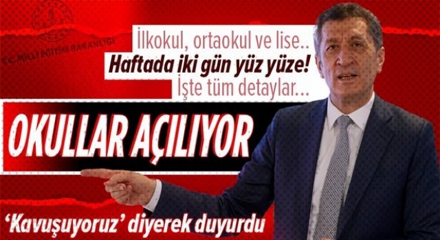 Bakan Selçuk, Yüz yüze eğitime başlıyoruz