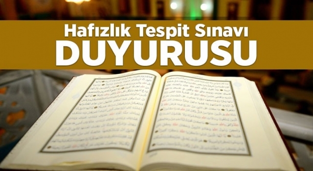 2023 Yılı 1. Dönem Hafızlık Tespit Sınavı başvuruları başladı