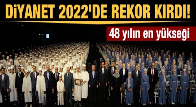 Diyanet 2022'de rekor kırdı! 48 yılın en yükseği