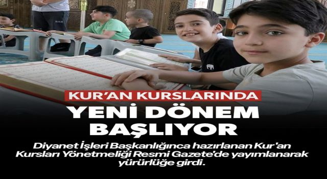 D.İ.B Kur'an Kursları Yönetmeliği Resmi Gazetede Yayımlandı