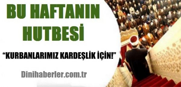 18.09.2015. Tarihli okunacak hutbe.. Turkiye Geneli