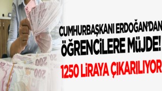 Cumhurbaşkanı Erdoğan'dan öğrencilere müjde! 1250 liraya çıkarılıyor