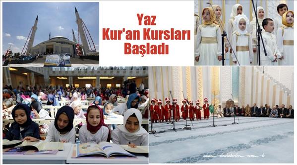 Yaz Kur’an kursları eğitime başladı…