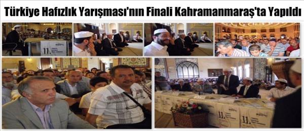 Türkiye Hafızlık Yarışması'nın Finali Kahramanmaraş'ta Yapıldı