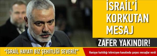 İsrailliler hayatı biz şehitliği severiz