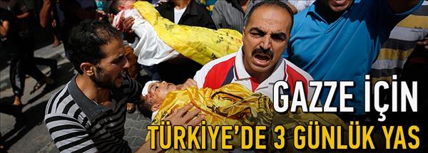 Gazze için Türkiye'de 3 günlük yas ilan edildi