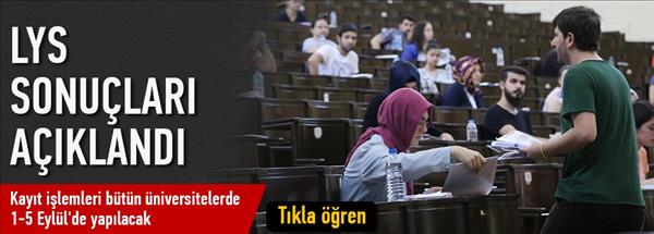 LYS sonuçları açıklandı