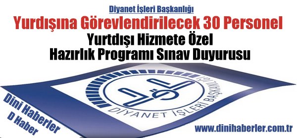 Diyanet Yurtdışına 30 Personel Alacak