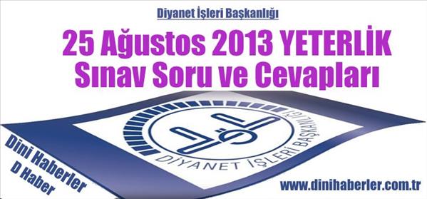 2013 Yılı YETERLİK Sınav Soru ve Cevapları-2