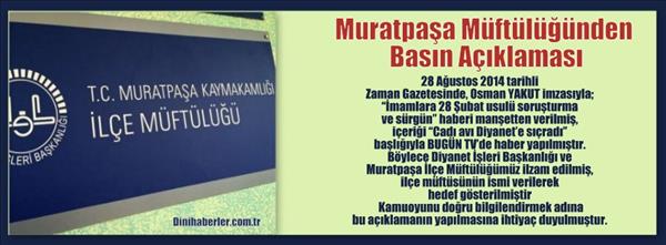Muratpaşa Müftülüğünden Zaman'ın Haberine Yalanlama