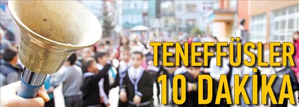 Okullarda teneffüs süresi uzuyor