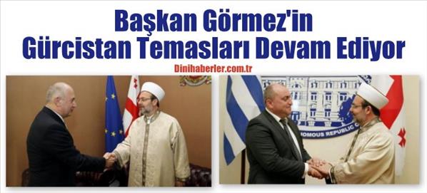 Başkan Görmez'in, Gürcistan Temasları Devam Ediyor