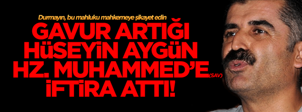 Aygün'den Peygamber Efendimiz'e iğrenç iftira