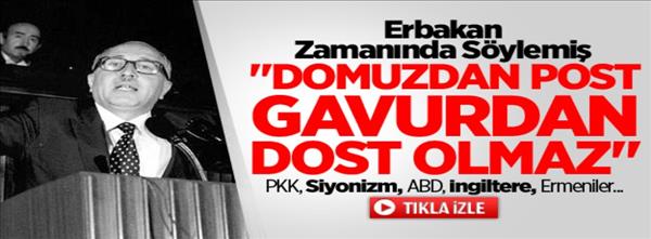 Erbakan Siyonizmin PKK Oyununu Deşifre Etmiş