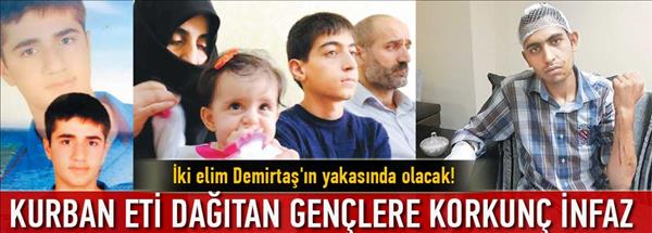 Kurban eti dağıtan gençlere korkunç infaz