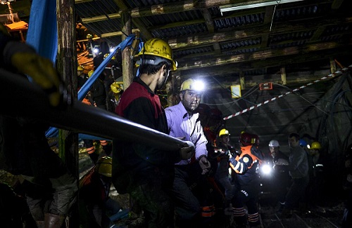 Ermenek'te göçük, su tahliyesi durduruldu
