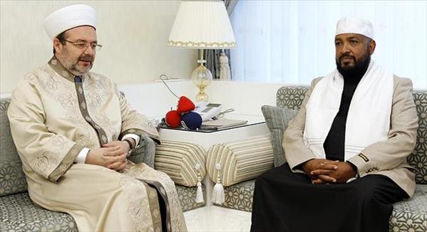 Başkan Görmez, Mohammed Aman’ı makamında kabul etti.