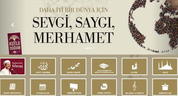 Diyanet'ten Kutlu Doğum’a özel site