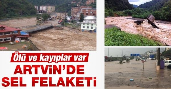 Artvin'de sel felaketi!