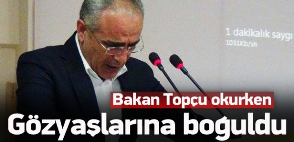 Bakan topçu gözyaşlarına boğuldu