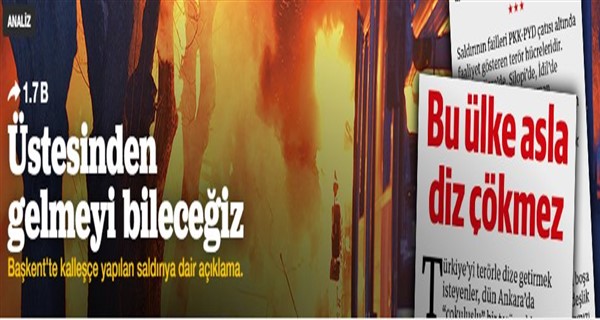 Bu ülke asla diz çökmez..