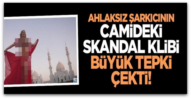 Cami avlusundaki ahlaksız klibe büyük tepki!