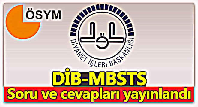 DİB-MBSTS Sınavı Sınav Duyurusu