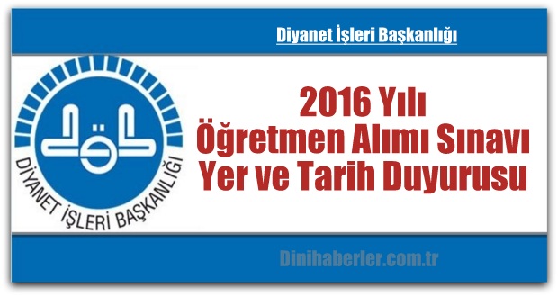 Diyanet 2016 Öğretmen Alımı