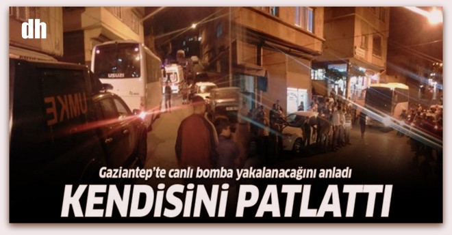 Gaziantep\'te canlı bomba kendini patlattı!