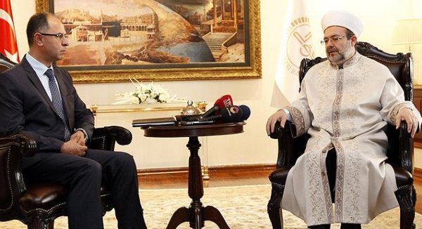 Görmez, Filistin'in Ankara Büyükelçisi Dr. Fead Mustafa'yı kabul etti.
