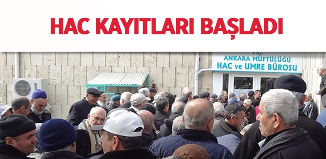 Hac başvuruları başladı…