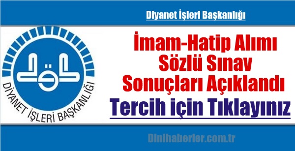 İmam-Hatip Alımı Sözlü Sınav Sonuçları Açıklandı