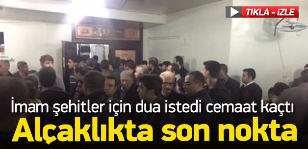 İmam şehitler için dua istedi cemaat camiden çıktı