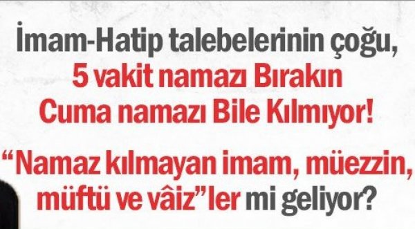 Namaz kılmayan imam, müezzin, müftü - Faruk ÇAKIR Yazdı