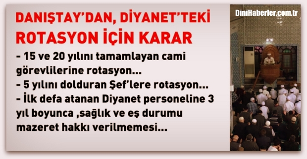 Rotasyon uygulamasına dair Danıştay kararı