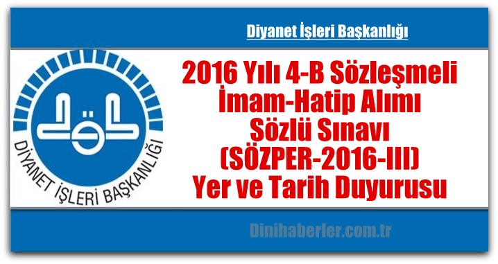 Sözleşmeli İmam Hatip Alım İlanı